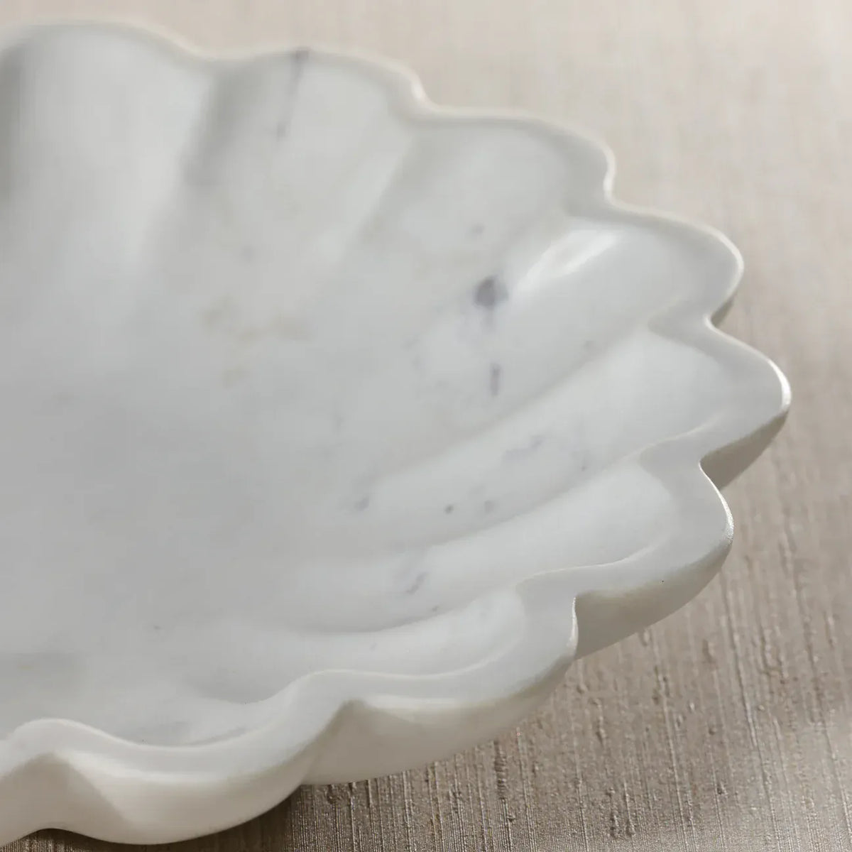 Zodax Scallop Flower Marble Bowl Bowl IN-8507
