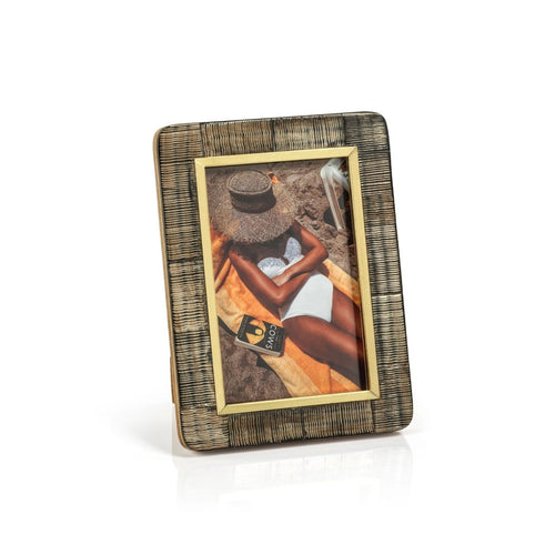 Zodax Shagrin Horn Inlaid Photo Frame IN-7160