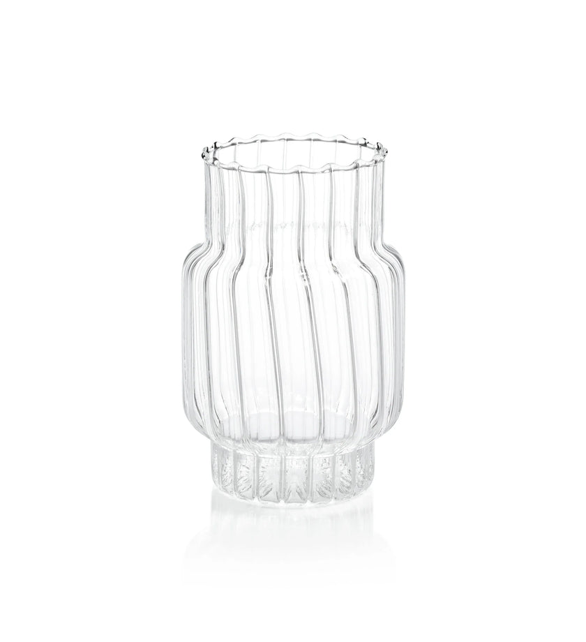 Mimo Clear Optic Glass Vase
