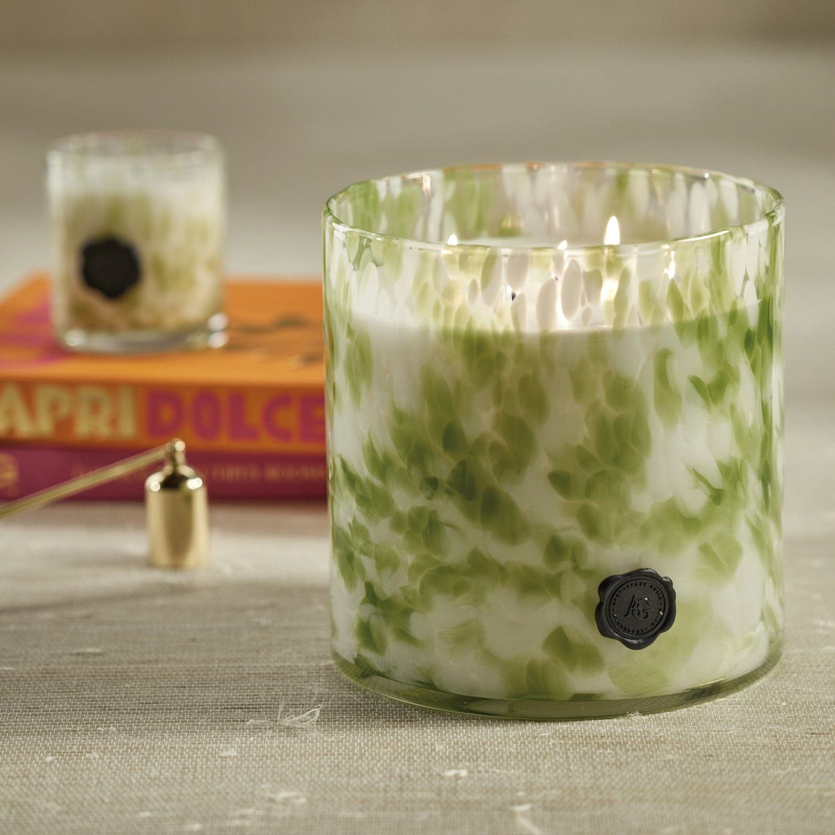 Zodax Sicilian Lemon Bergamot Opal Glass Candle Candles