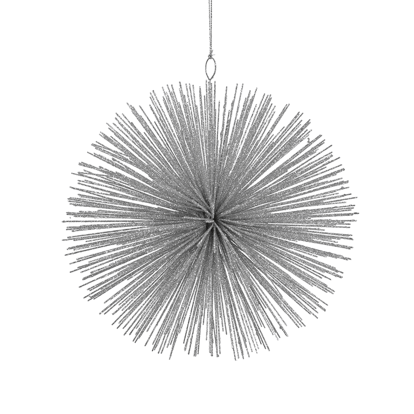 Silver Star Burst Ornament