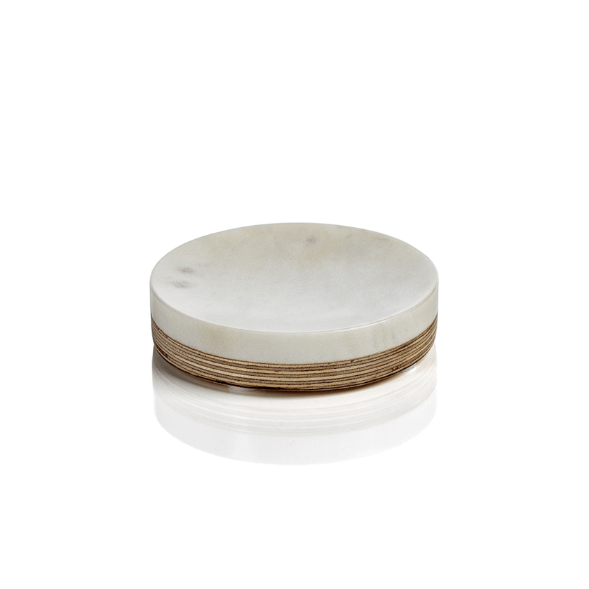 Singita Marble and Balsa Wood Bathroom Soap Dish