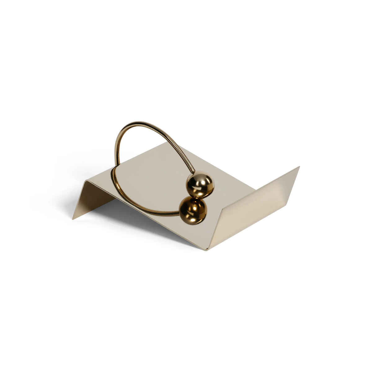 Zodax Sleek Cocktail Napkin Holder - Polished Gold Napkin Holders IN-8387