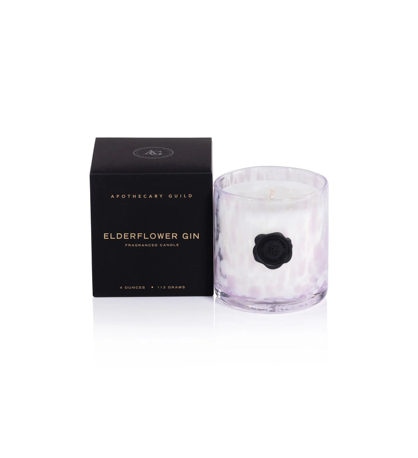 Apothecary Guild Opal Glass Candle Jar - White and Lilac