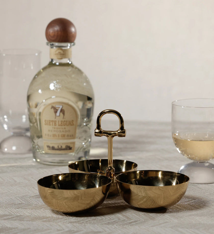 The Equestrian Trio Condiment Set - Polished Gold - secondary