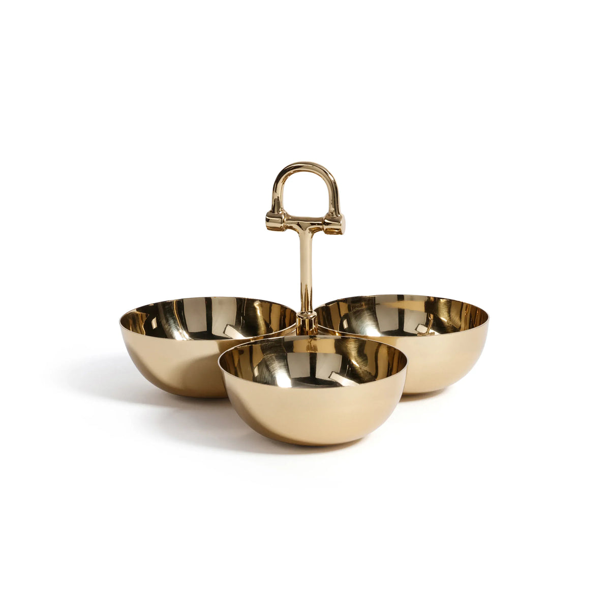 Zodax The Equestrian Trio Condiment Set - Polished Gold Serving Platters IN-8484