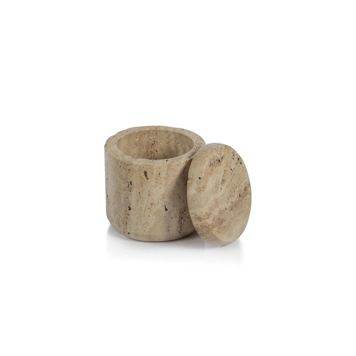 Zodax Travertine Marble Canister with Lid Decor IN-7825