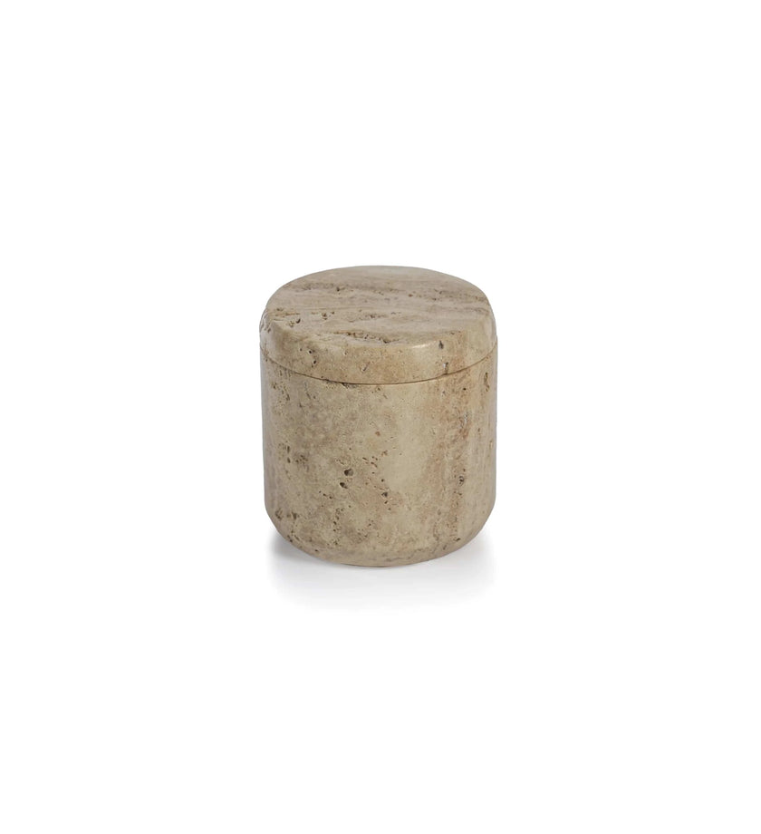 Travertine Marble Canister with Lid