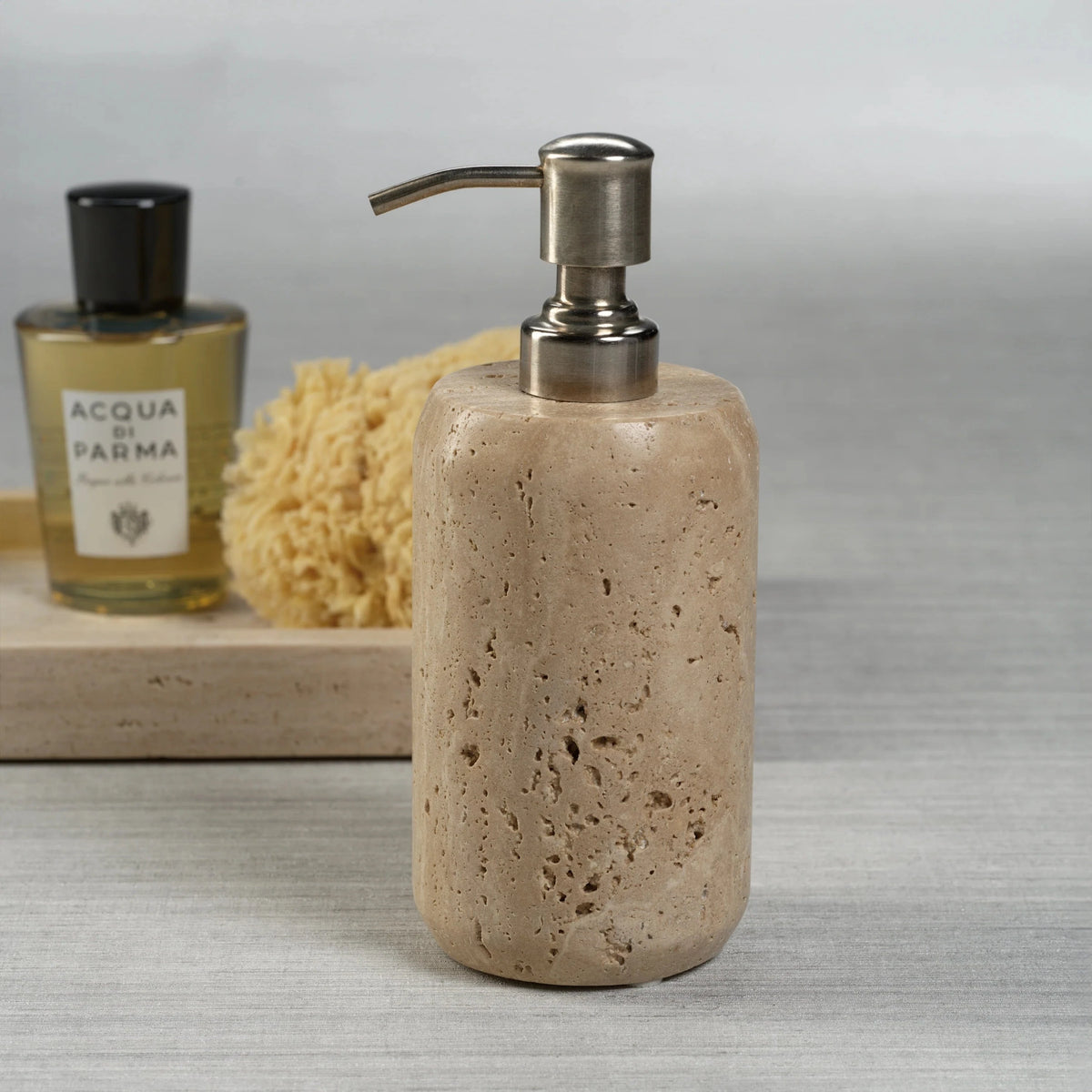 Zodax Travertine Marble Soap & Lotion Dispenser Soap & Lotion Dispensers IN-7824