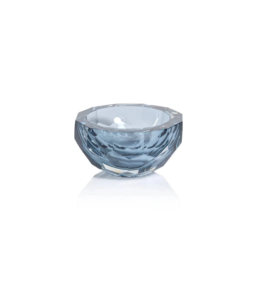 Vallées Cut Glass Bowl - Sky Blue