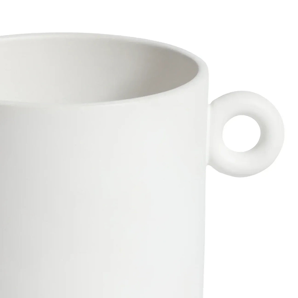 Zodax White Ceramic Planter / Vase with Loop Handles Pots & Planters