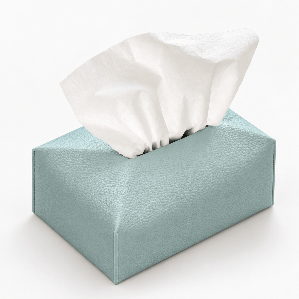 Zora Botanica Blue Vegan Leather Tissue Box Cover - Rectangle Tissue Holders