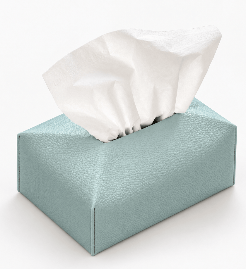 Vegan Leather Tissue Box Cover - Rectangle