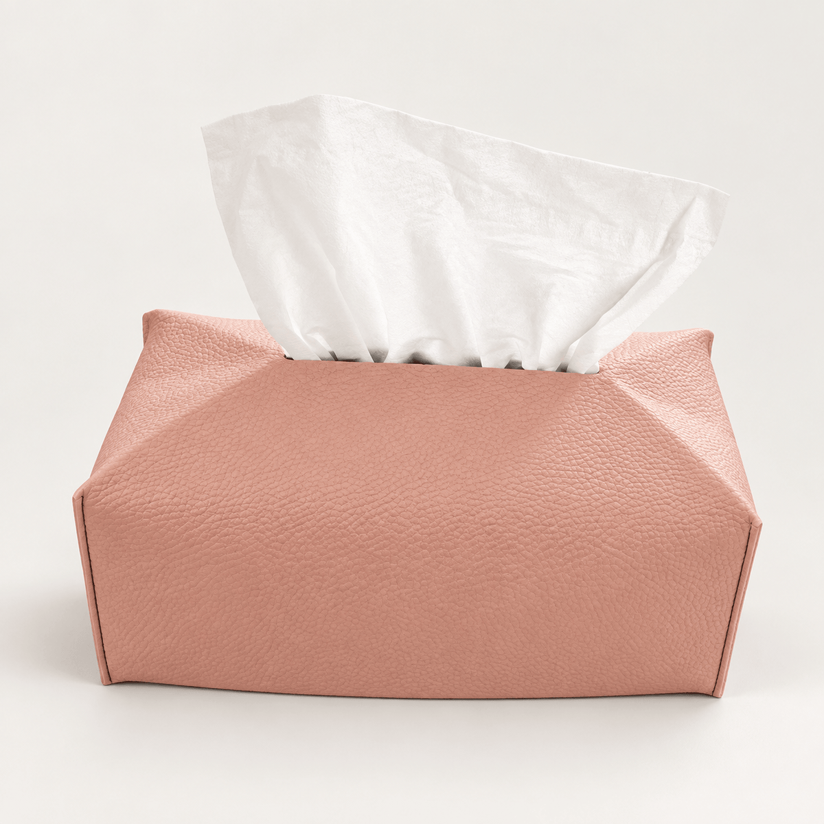 Zora Botanica Pink Vegan Leather Tissue Box Cover - Rectangle Tissue Holders