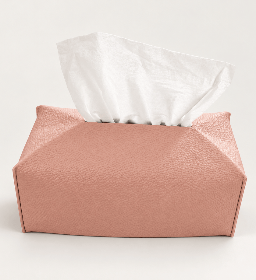 Vegan Leather Tissue Box Cover - Rectangle - secondary